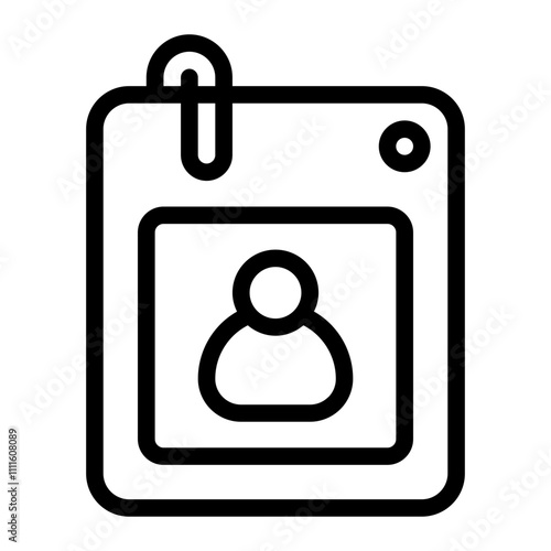 Id Card Line Icon