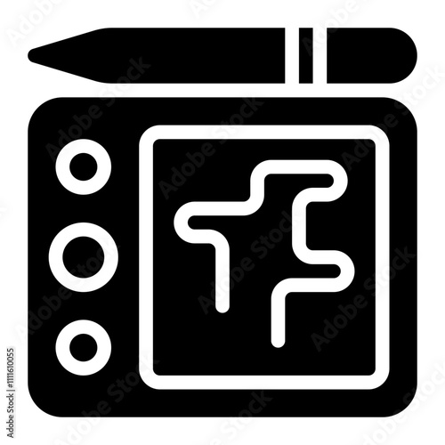 Pen Tablet Solid Icon