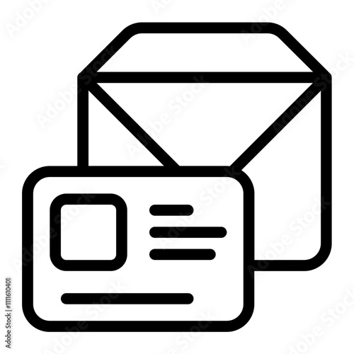 Postcard Line Icon