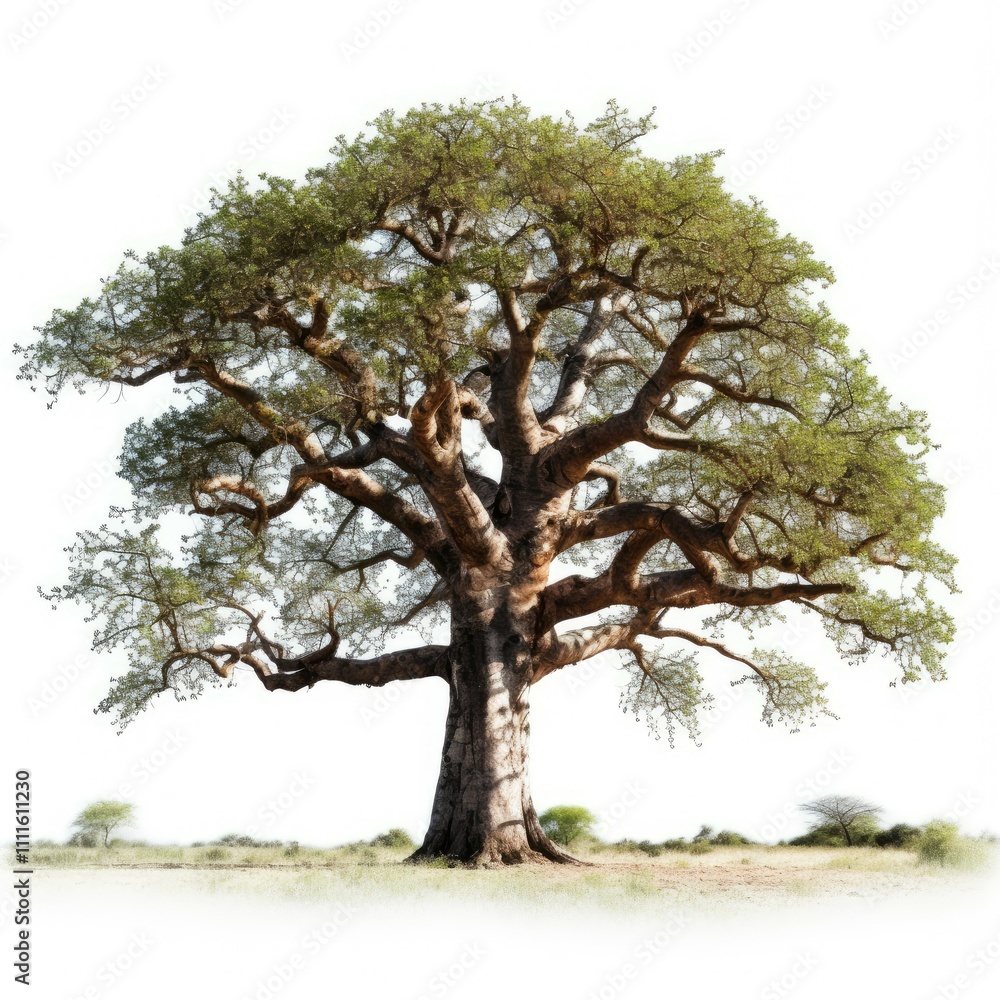 Majestic acacia tree isolated on white. Majestic acacia tree isolated on white.