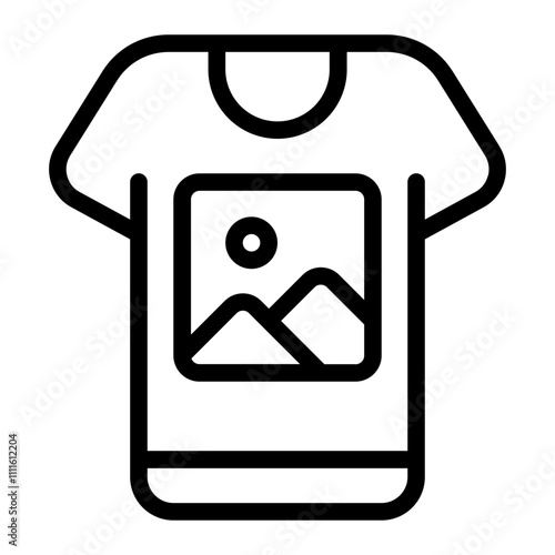 T Shirt Line Icon