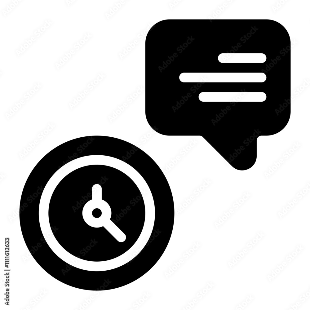 Time Management Solid Icon Time Management Solid Icon