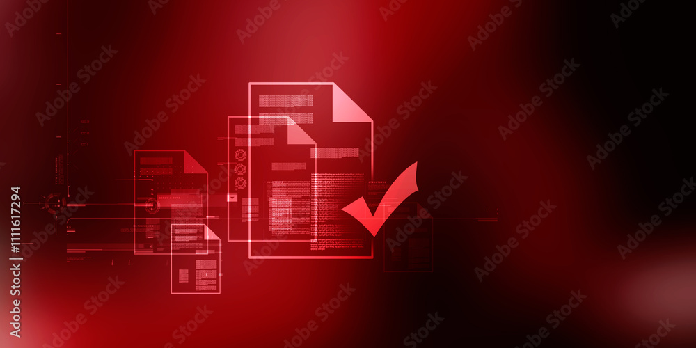 Naklejka premium 2d illustration abstract documents concept