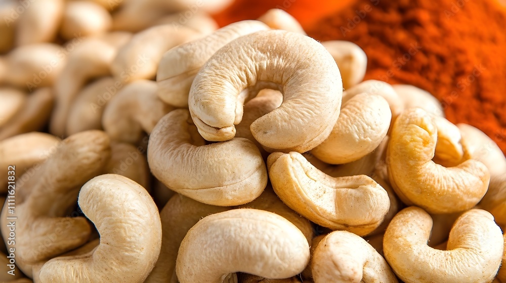 Vibrant Market Stall with Fresh Cashews. Vibrant Market Stall with Fresh Cashews.