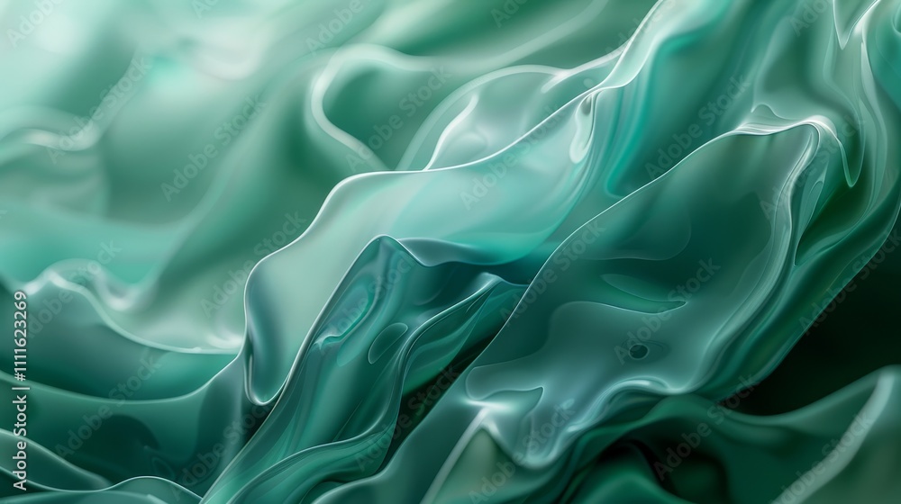 Smooth, elegant, and flowing emerald green abstract fluid art forms wavy shapes, creating a luxurious and mesmerizing visual experience Smooth, elegant, and flowing emerald green abstract fluid art forms wavy shapes, creating a luxurious and mesmerizing visual experience