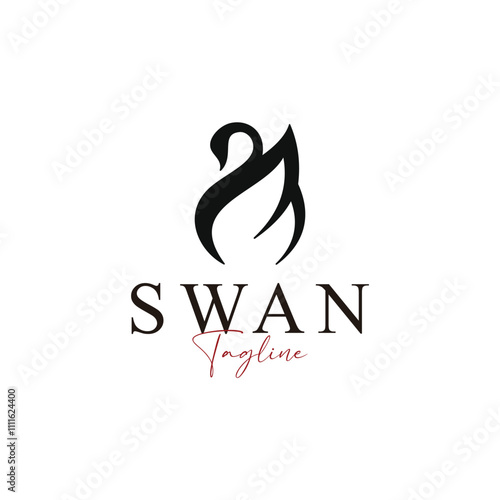 luxury stylish spreading wings swan logo design vector logotype sign illustration
Keywords: