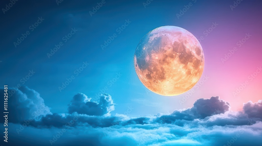 A full moon partially obscured by wispy clouds, casting an ethereal glow on the landscape below and creating a sense of mystery and enchantment. A full moon partially obscured by wispy clouds, casting an ethereal glow on the landscape below and creating a sense of mystery and enchantment.