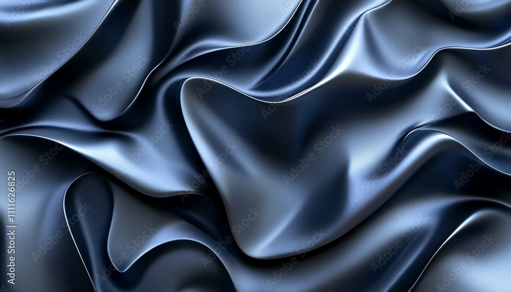 Abstract Draped Dark Blue Fabric Texture Abstract Draped Dark Blue Fabric Texture