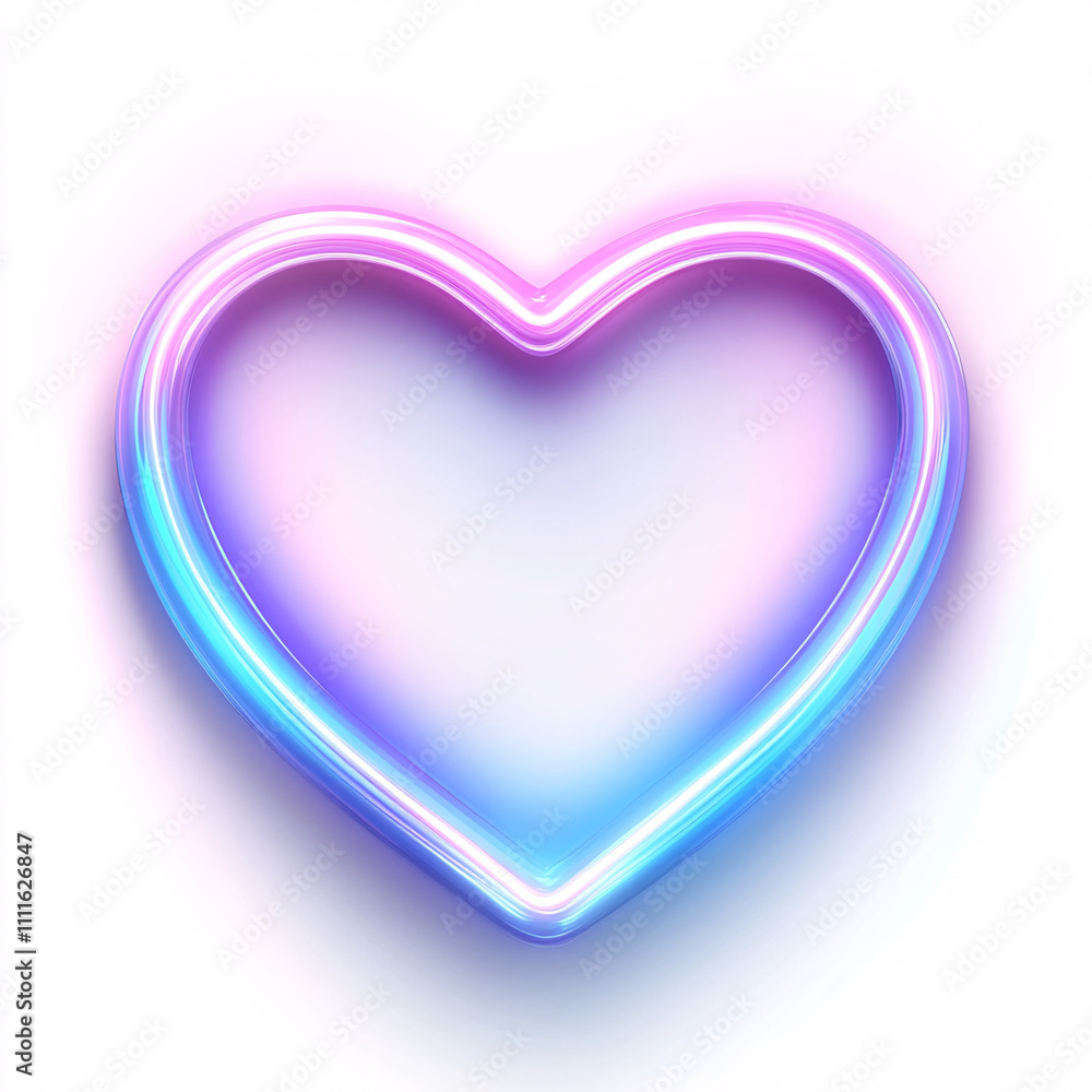 A vibrant, glowing heart shape in pink and blue hues, symbolizing love and affection. A vibrant, glowing heart shape in pink and blue hues, symbolizing love and affection.