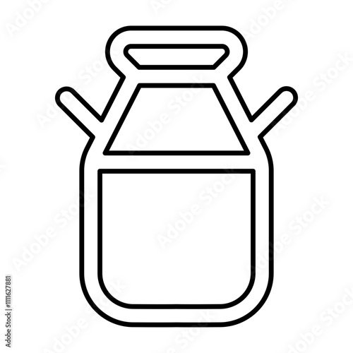Milk can container icon in line style