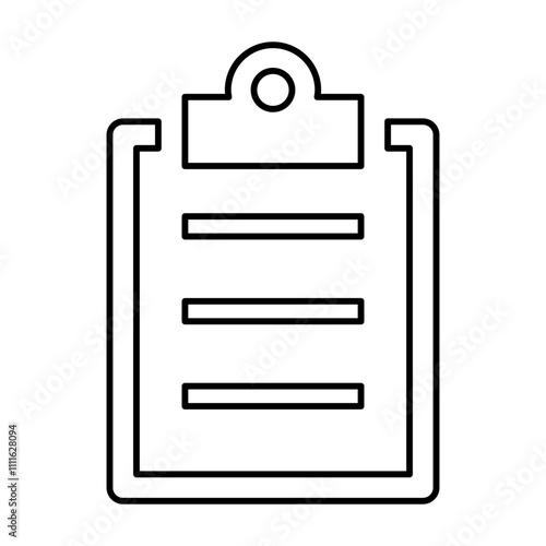 clipboard icon in line style