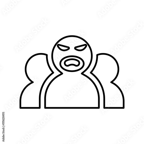 Bandit icon in line style