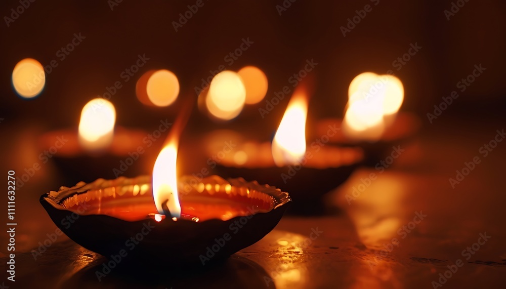 close up of diya flames in a dark room close up of diya flames in a dark room