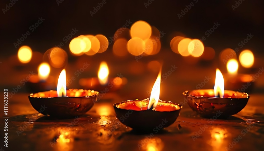 close up of diya flames in a dark room close up of diya flames in a dark room