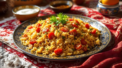 Pomidor va Karam Osh Tomato and Cabbage Pilaf with Lamb Fat (Kazakhstan Cuisine)