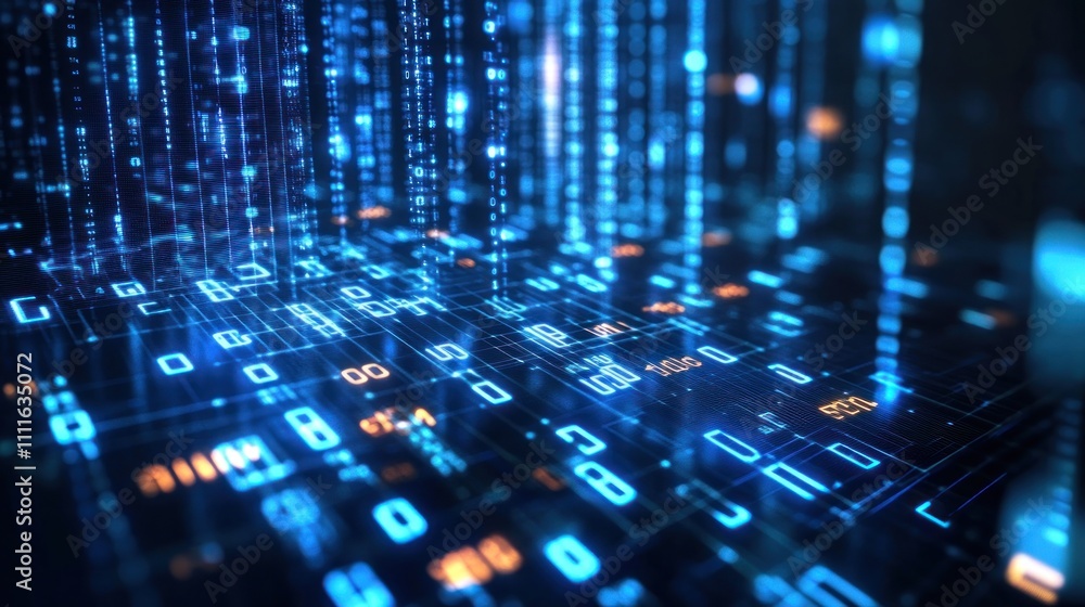 Obraz premium Abstract Digital Binary Code Background