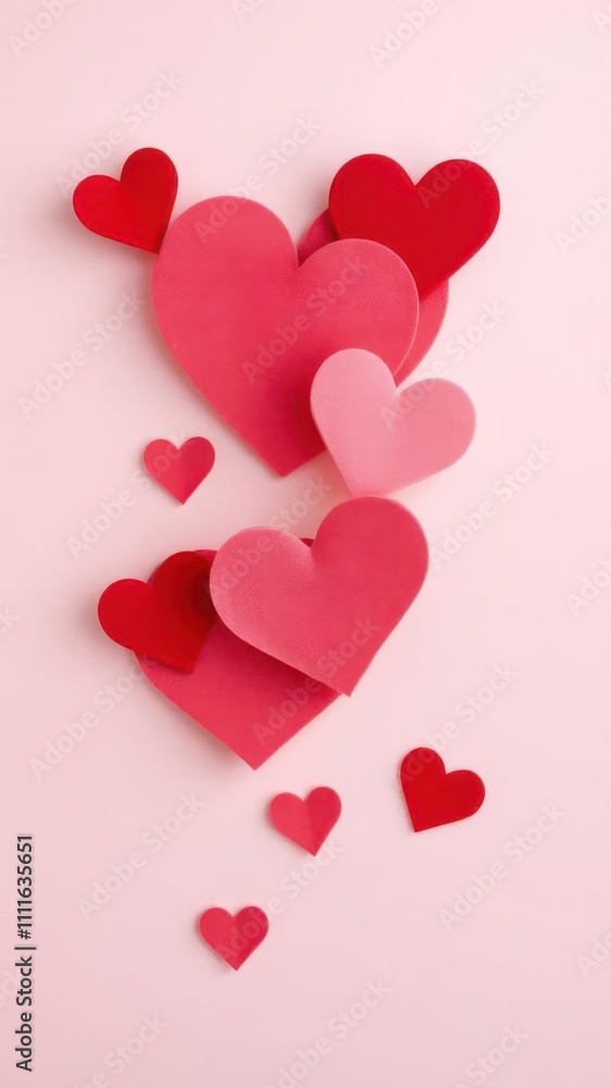 A beautiful heart-shaped design in shades of red and pink, perfect for romantic backgrounds, abstract, hearts A beautiful heart-shaped design in shades of red and pink, perfect for romantic backgrounds, abstract, hearts