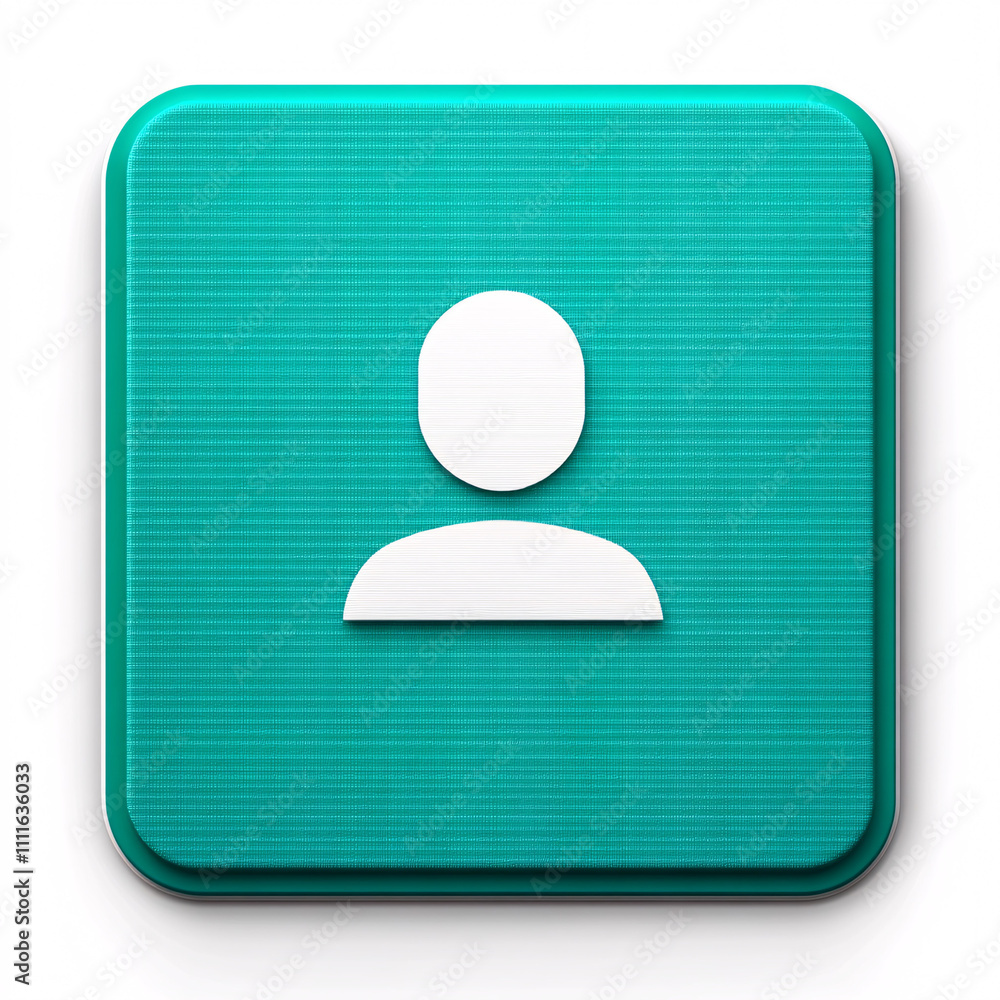 Simple icon representing a user profile with a teal background and white silhouette of a person. Simple icon representing a user profile with a teal background and white silhouette of a person.