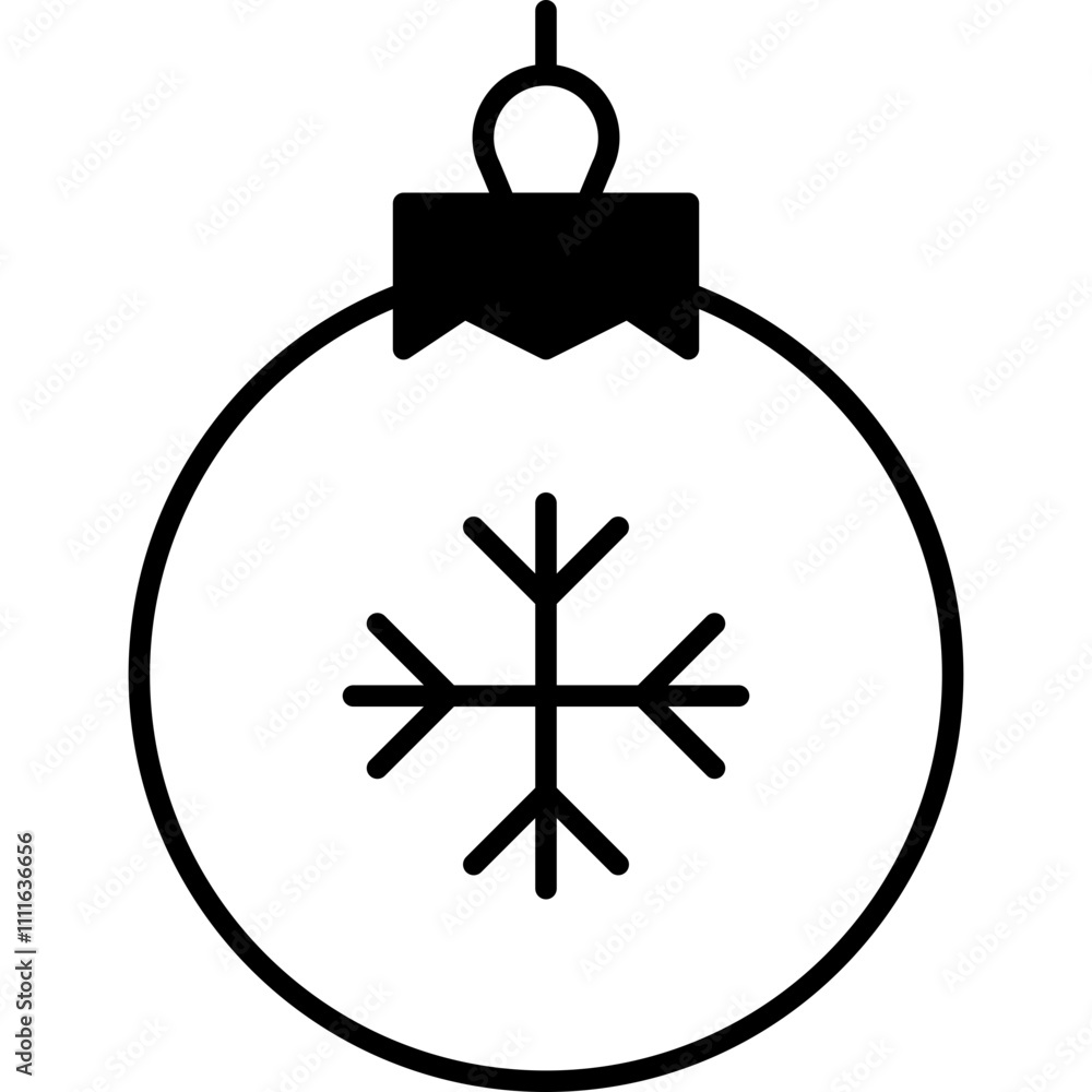 Fototapeta premium christmas ball, snow, snowflake, winter Icon