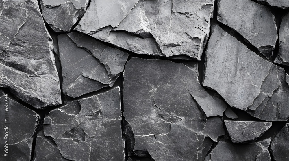 Dark Gray Irregularly Shaped Stone Wall Texture Dark Gray Irregularly Shaped Stone Wall Texture