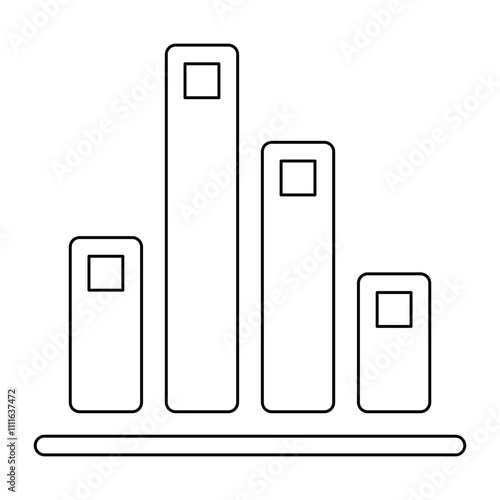 graph, statistic icon in line style