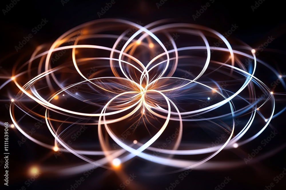 abstract background with glowing circles abstract background with glowing circles