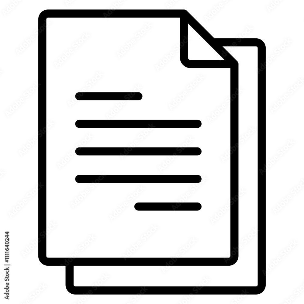 File icon outline vector