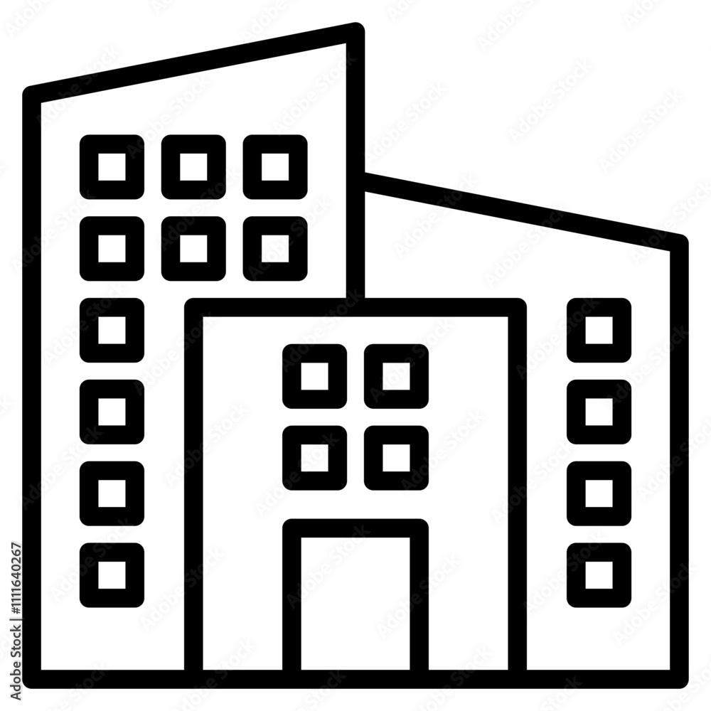 Corporation icon outline vector Corporation icon outline vector