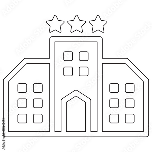Hotel icon in line style