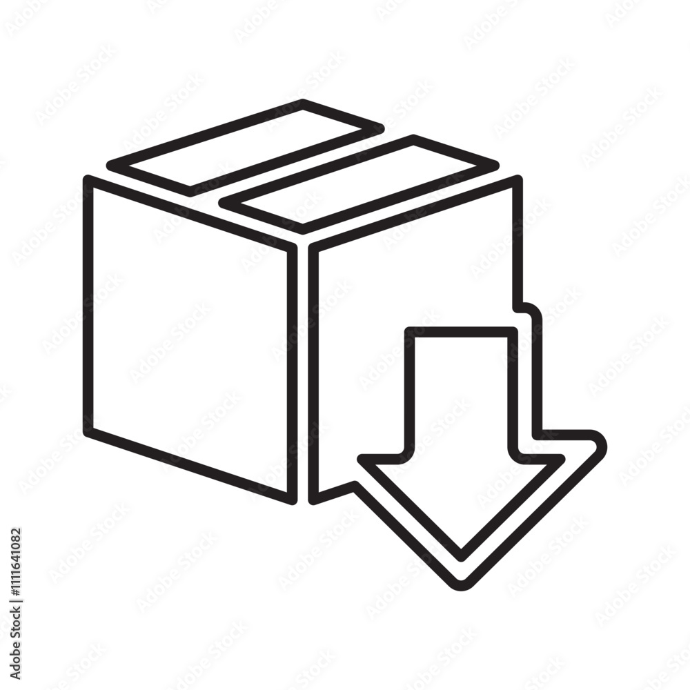 Install icon in line style Install icon in line style