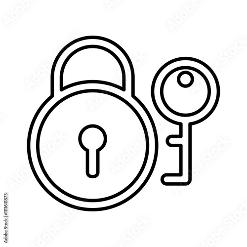 Security icon in line style