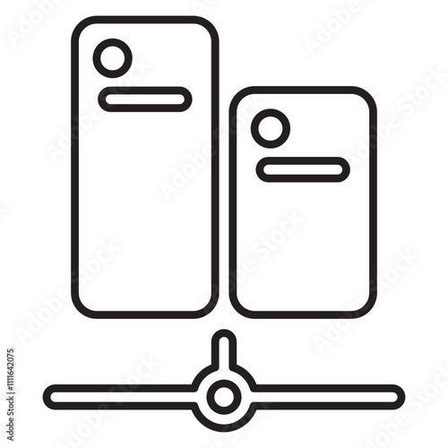 Server icon in line style