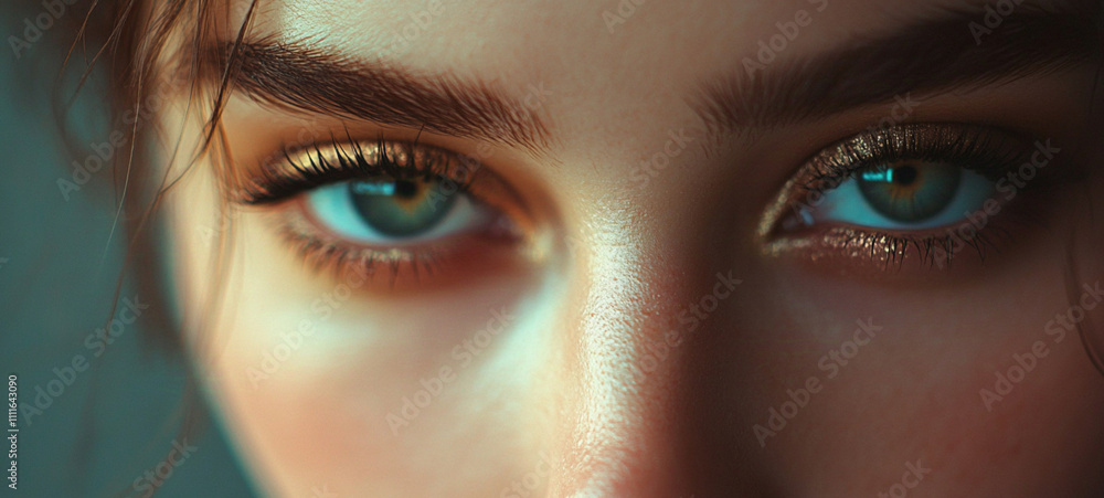 face of a woman with nice makeup in the eyes face of a woman with nice makeup in the eyes