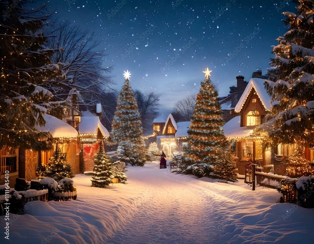 snow covered Christmas evening,chirstmas background snow covered Christmas evening,chirstmas background