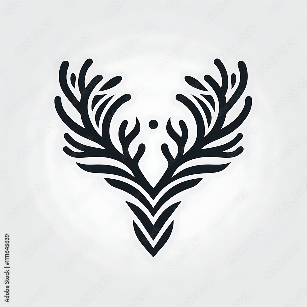 Fototapeta premium Abstract design featuring stylized antlers.