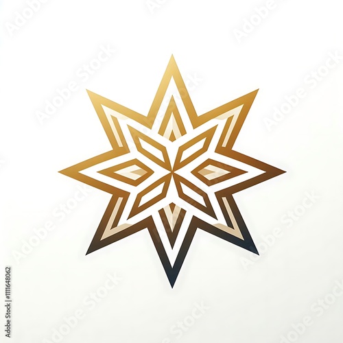 Geometric star design in gradient tones.