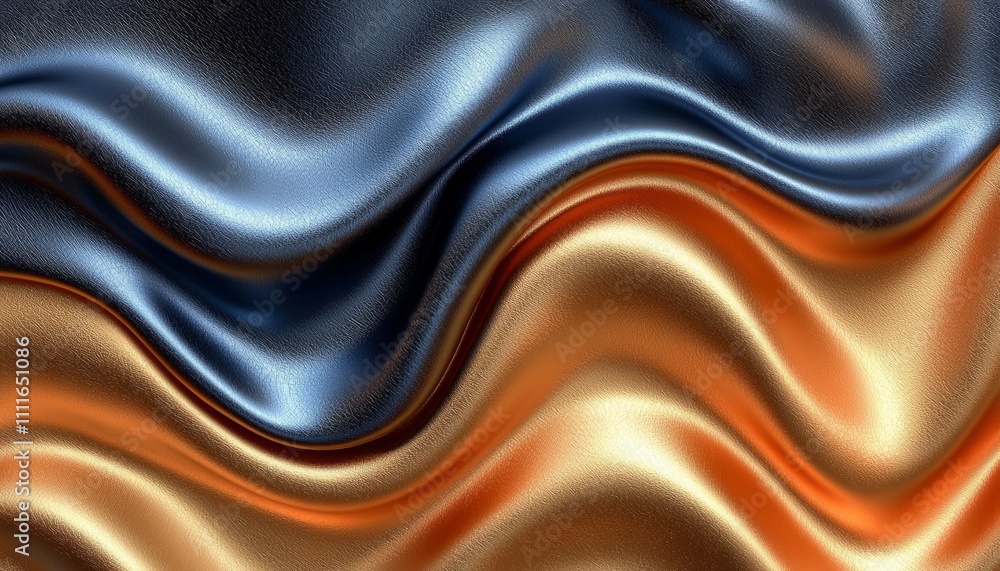 Abstract Blue And Gold Draped Fabric Texture Abstract Blue And Gold Draped Fabric Texture