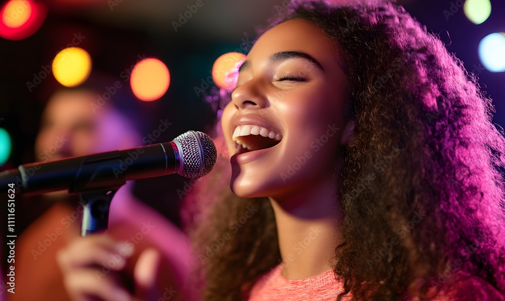 friends singing karaoke, Generative AI friends singing karaoke, Generative AI