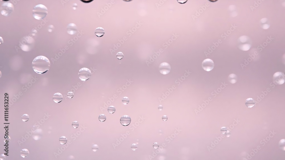 Water drops on light pink background. Water drops on light pink background.