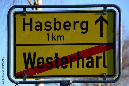 City Limit of the Village Westerharl, Lower Saxony photo