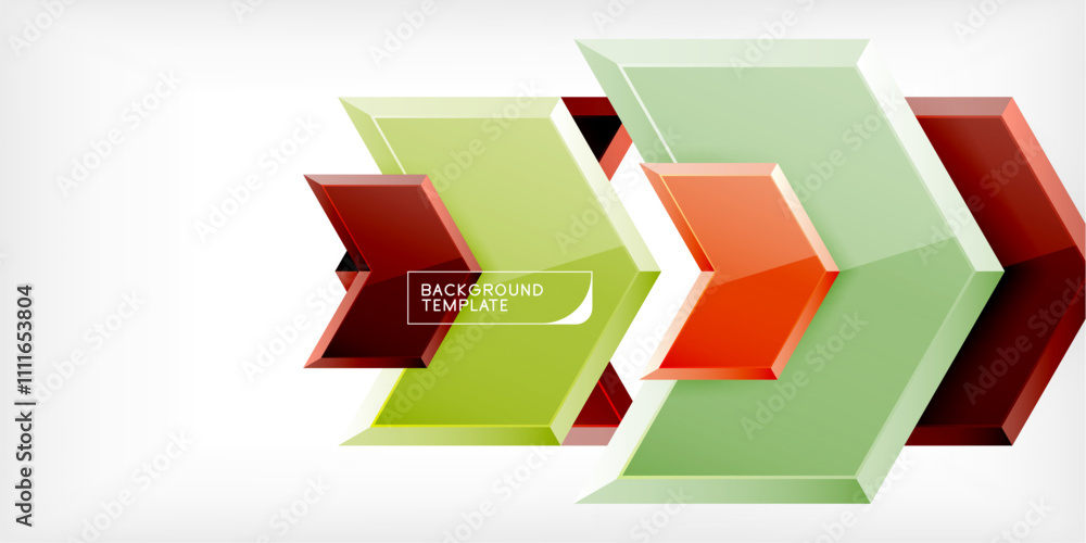 Vector 3d arrow techno design template Vector 3d arrow techno design template