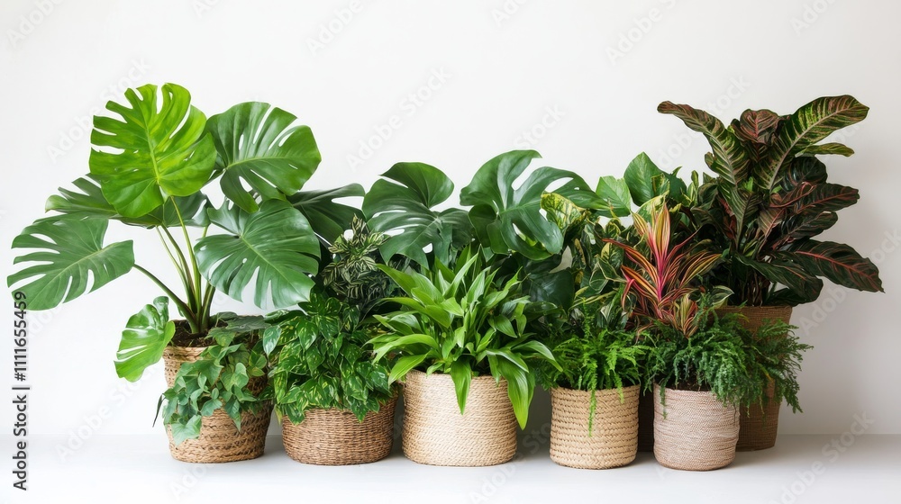 Green leaves of tropical plants bush floral arrangement indoors garden nature backdrop isolated on white background Green leaves of tropical plants bush floral arrangement indoors garden nature backdrop isolated on white background