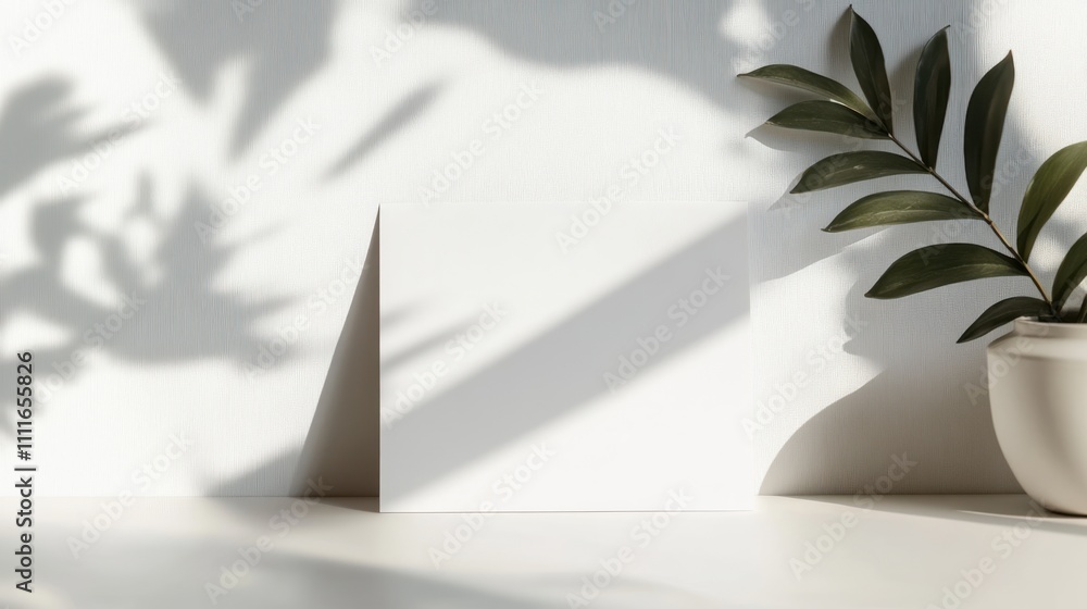 White Background with Greenery White Background with Greenery