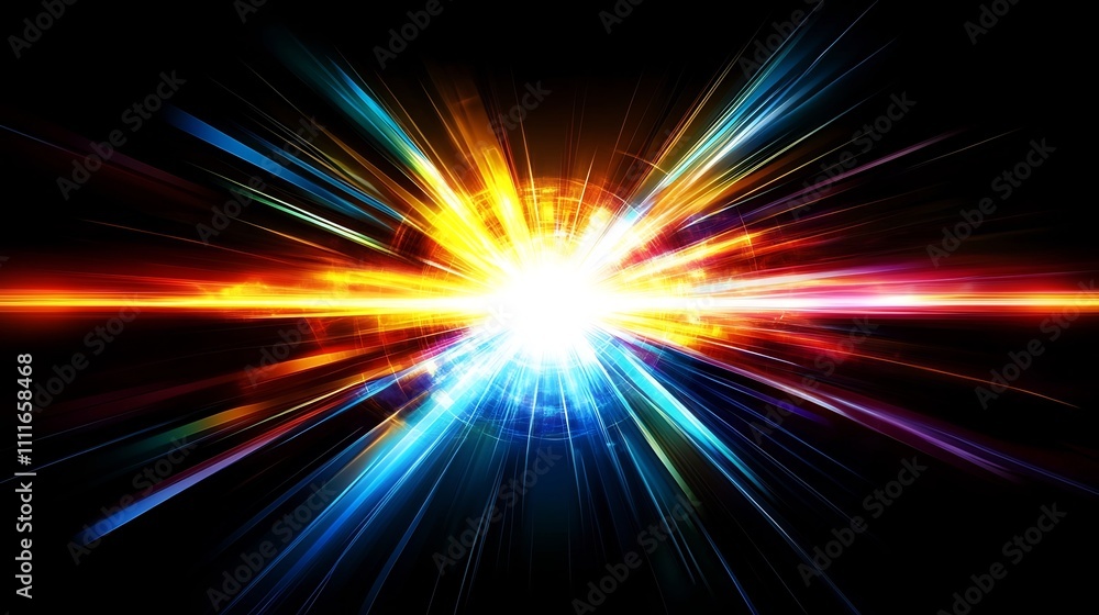 Dazzling Explosion of Vibrant Radiant Light and Color Bursting with Prismatic Energy Dazzling Explosion of Vibrant Radiant Light and Color Bursting with Prismatic Energy