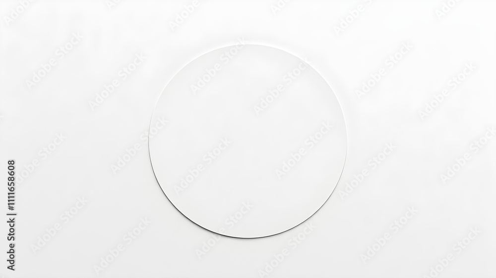 A round blank sticker mockup placed on a slightly rough paper background, clean and vivid 8K details A round blank sticker mockup placed on a slightly rough paper background, clean and vivid 8K details
