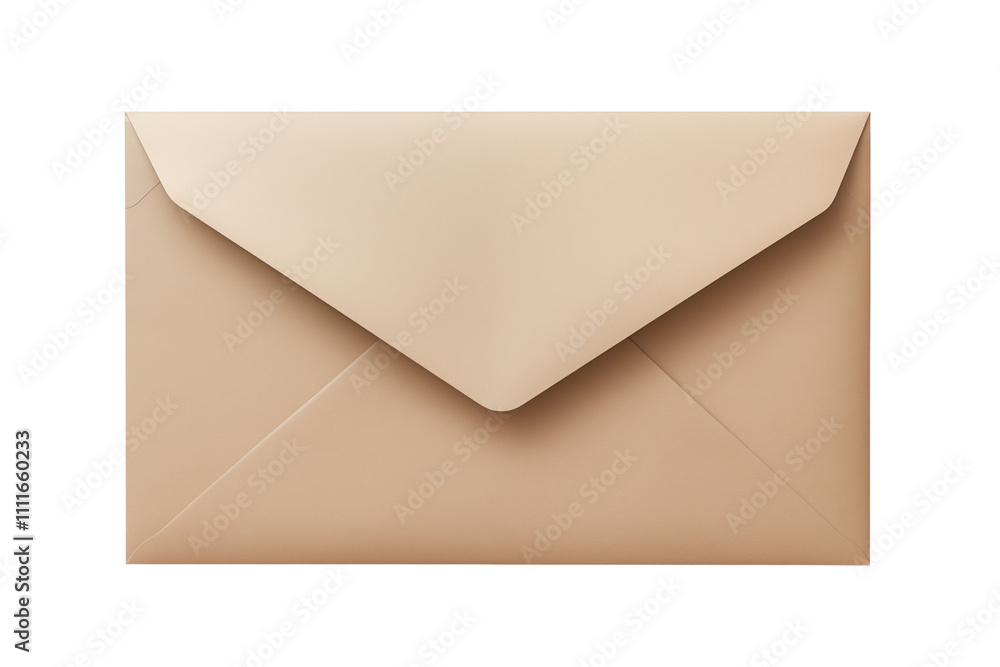 Brown paper envelope for mail isolated on transparent background. Generative ai Brown paper envelope for mail isolated on transparent background. Generative ai