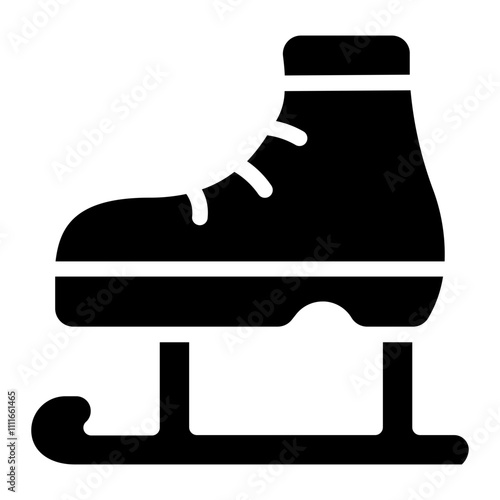 Ice skating shoes Solid Icon
