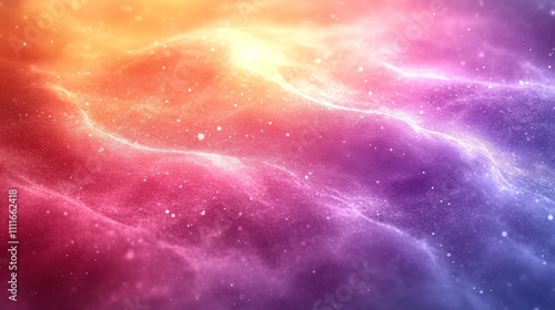 Abstract Colorful Background with Flowing Waves and Soft Particles Creating a Dreamy and Ethereal Atmosphere for Creative Projects or Digital Designs