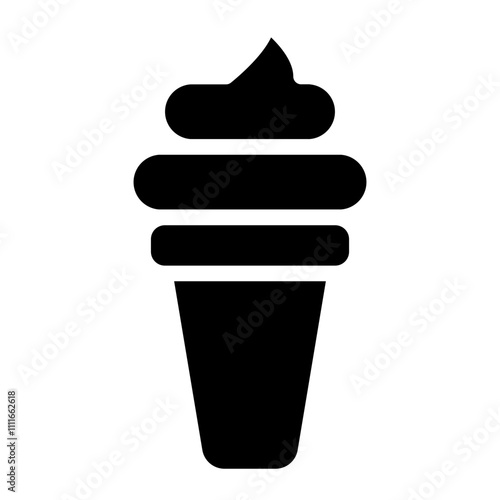 Summer ice cream Solid Icon