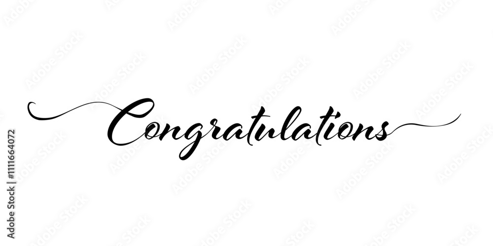 Unique congratulations handwritten text vector banner
